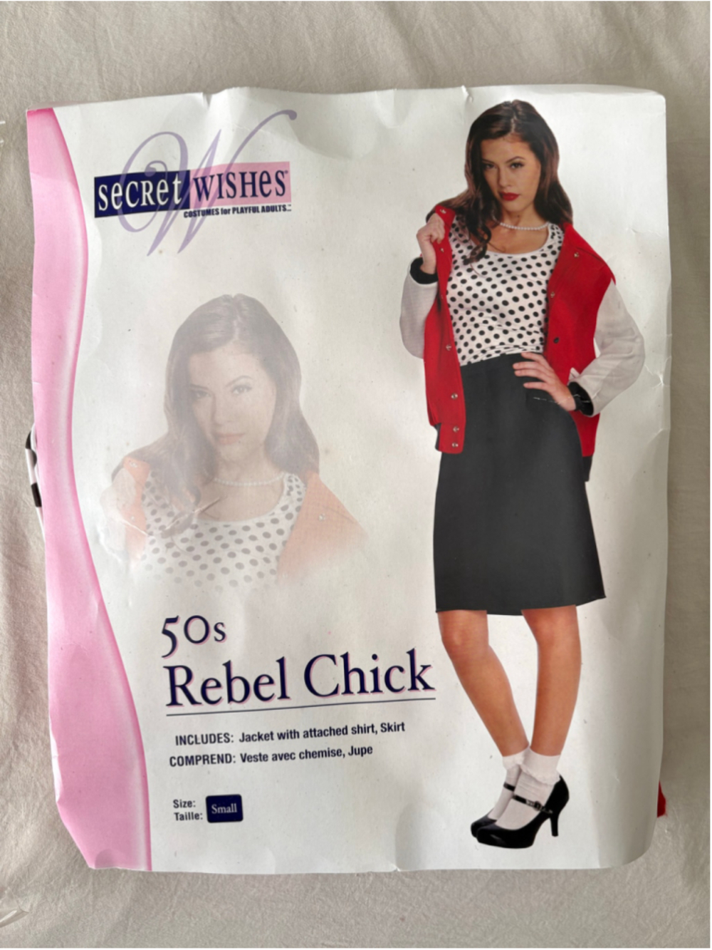 Secret Wishes 50s Rebel Chick Costume Size Small Red Black